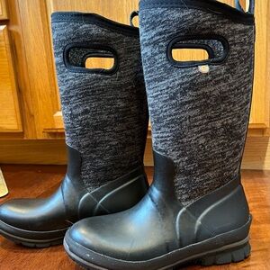 Women’s Bogs Black and Gray High Waterproof Boots